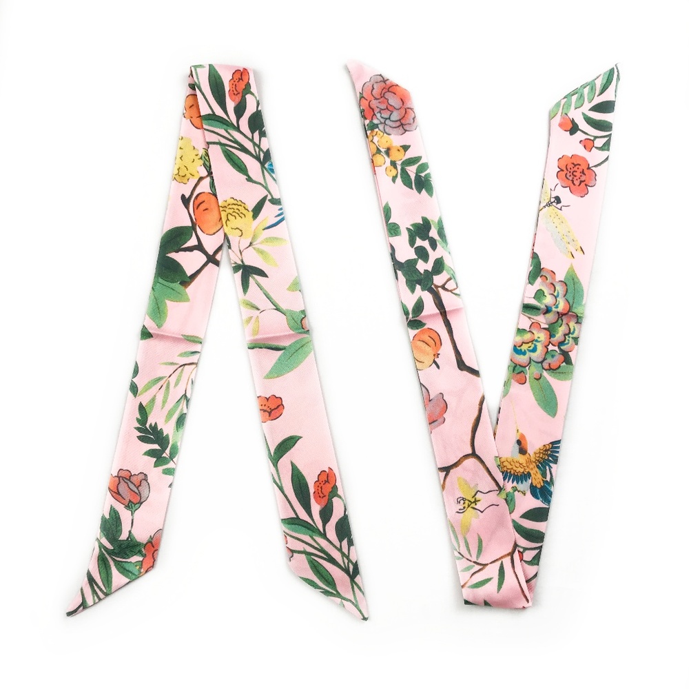 2 Twilly Scarves - Handbag Purse Twilly Scarf Pair